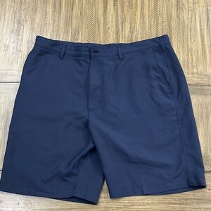 Classic Navy Flat Front Men's Shorts